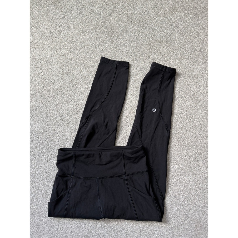 Lululemon Size 4 Time To Sweat Crop 23" Black Leggings W6BA0S